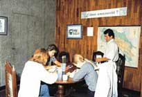 students studying spanish in class