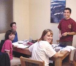 spanish class with one of our teacher