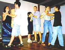 Group Latin dance class